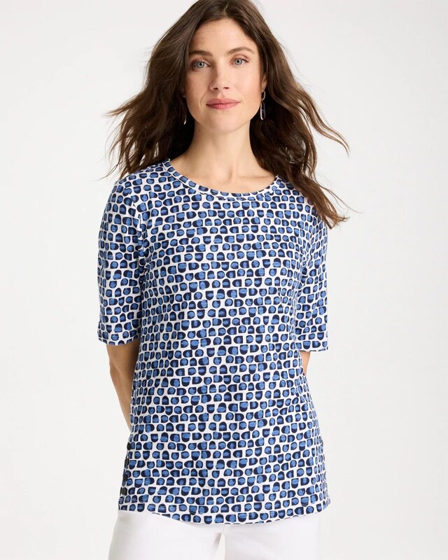 Cotton Slub Printed Henley Tee
